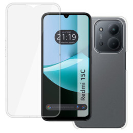 Funda Doble Transparente Pc + Tpu Full Body 360 para Xiaomi Redmi 15C 4G / 5G 2
