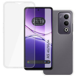 Funda Doble Transparente Pc + Tpu Full Body 360 para Oppo A5m / A5 4G / 5G 2