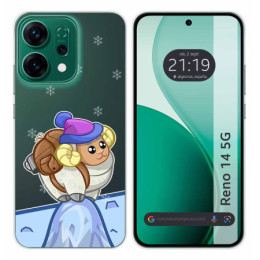 Funda Silicona Transparente para Oppo Reno 14 5G diseño Cabra Dibujos