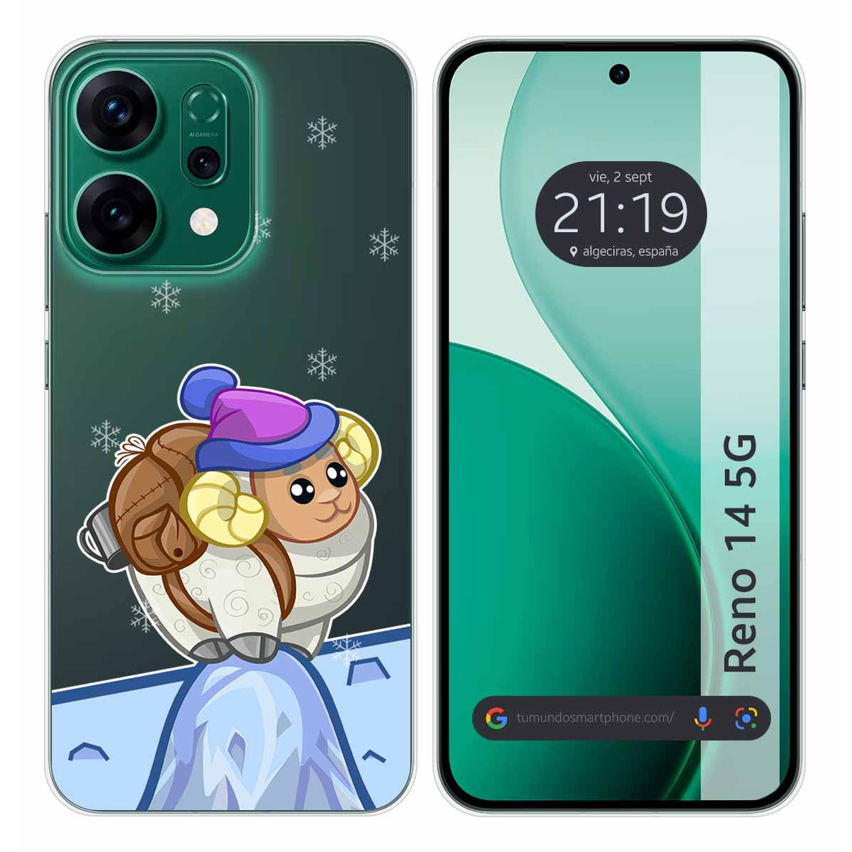 Funda Silicona Transparente para Oppo Reno 14 5G diseño Cabra Dibujos