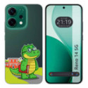 Funda Silicona Transparente para Oppo Reno 14 5G diseño Coco Dibujos