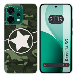 Funda Silicona para Oppo Reno 14 5G diseño Camuflaje 01 Dibujos