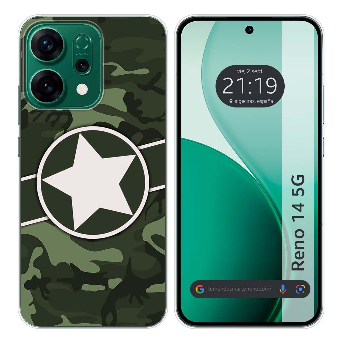 Funda Silicona para Oppo Reno 14 5G diseño Camuflaje 01 Dibujos