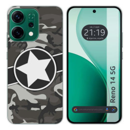 Funda Silicona para Oppo Reno 14 5G diseño Camuflaje 02 Dibujos