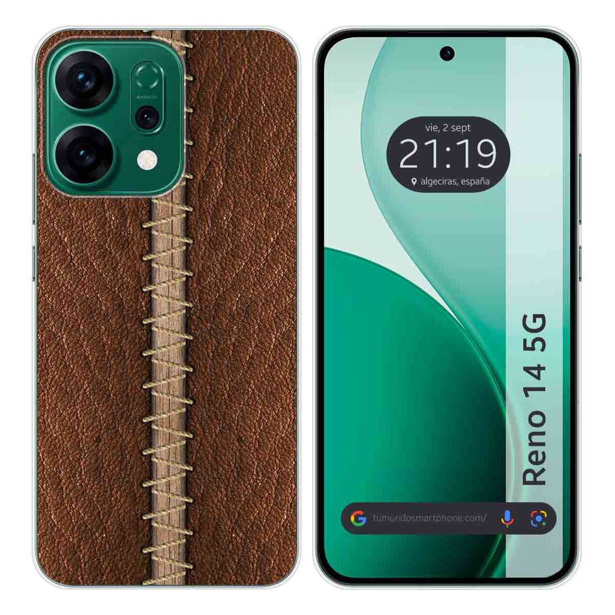 Funda Silicona para Oppo Reno 14 5G diseño Cuero 01 Dibujos