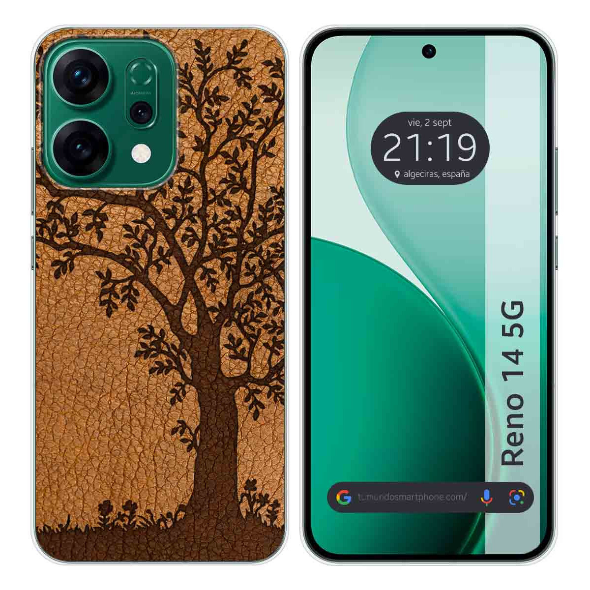 Funda Silicona para Oppo Reno 14 5G diseño Cuero 03 Dibujos