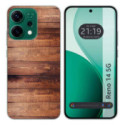 Funda Silicona para Oppo Reno 14 5G diseño Madera 02 Dibujos