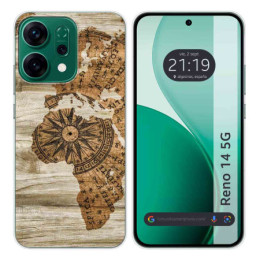 Funda Silicona para Oppo Reno 14 5G diseño Madera 07 Dibujos