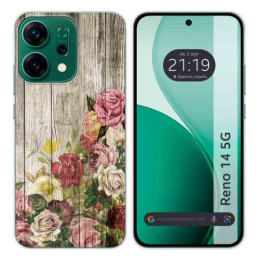 Funda Silicona para Oppo Reno 14 5G diseño Madera 08 Dibujos