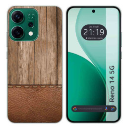Funda Silicona para Oppo Reno 14 5G diseño Madera 09 Dibujos