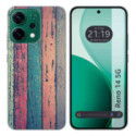 Funda Silicona para Oppo Reno 14 5G diseño Madera 10 Dibujos