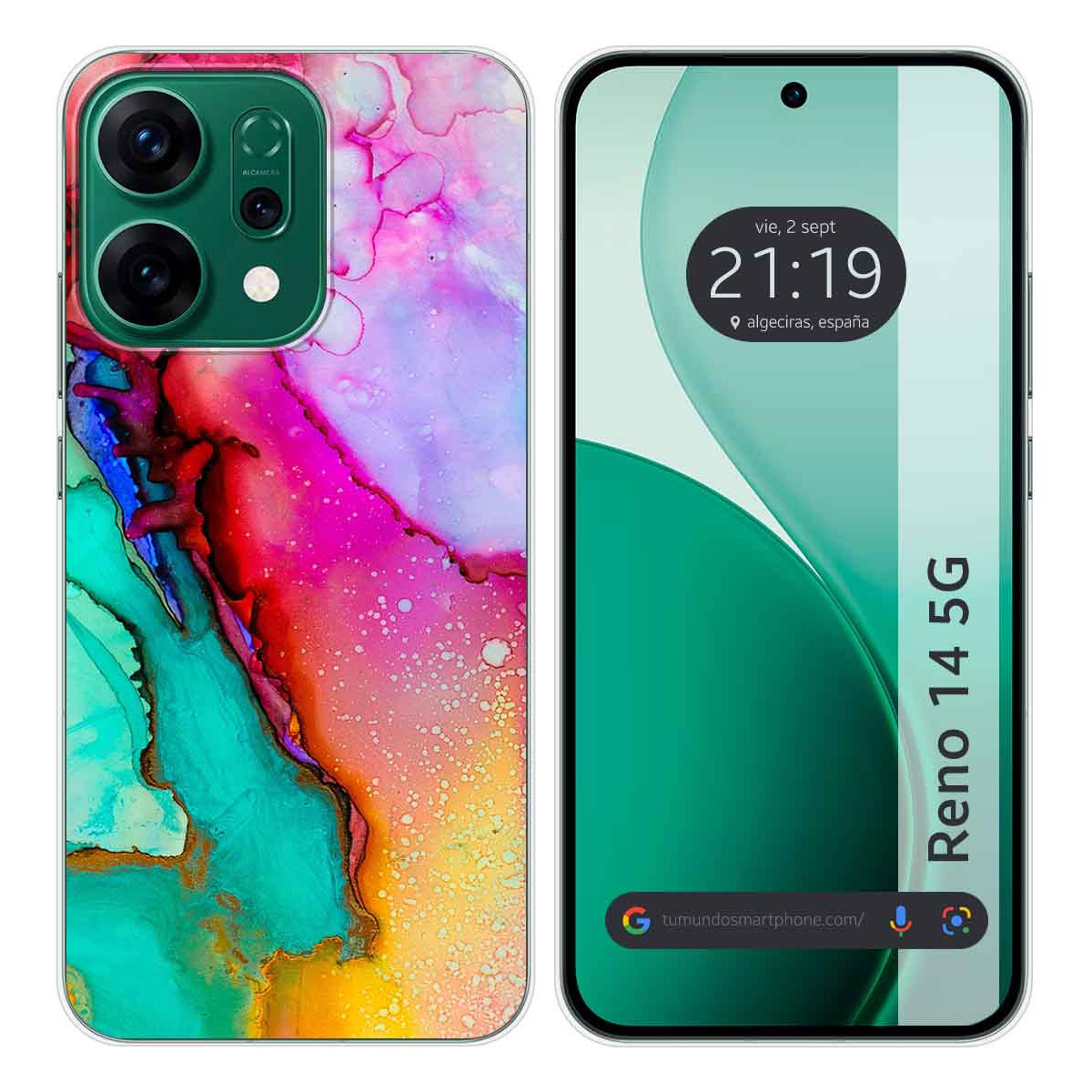 Funda Silicona para Oppo Reno 14 5G diseño Mármol 15 Dibujos