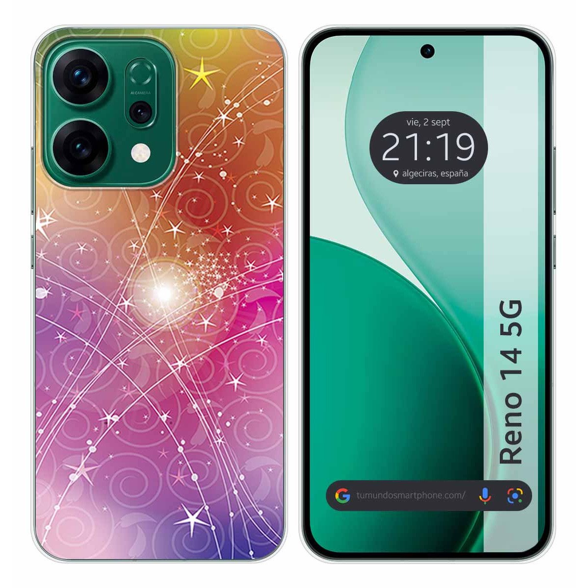 Funda Silicona para Oppo Reno 14 5G diseño Abstracto Dibujos