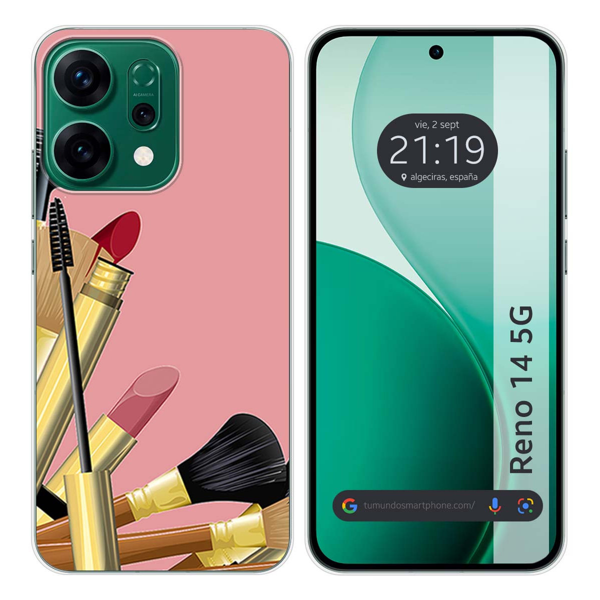 Funda Silicona para Oppo Reno 14 5G diseño Brochas Dibujos