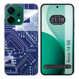 Funda Silicona para Oppo Reno 14 5G diseño Circuito Dibujos
