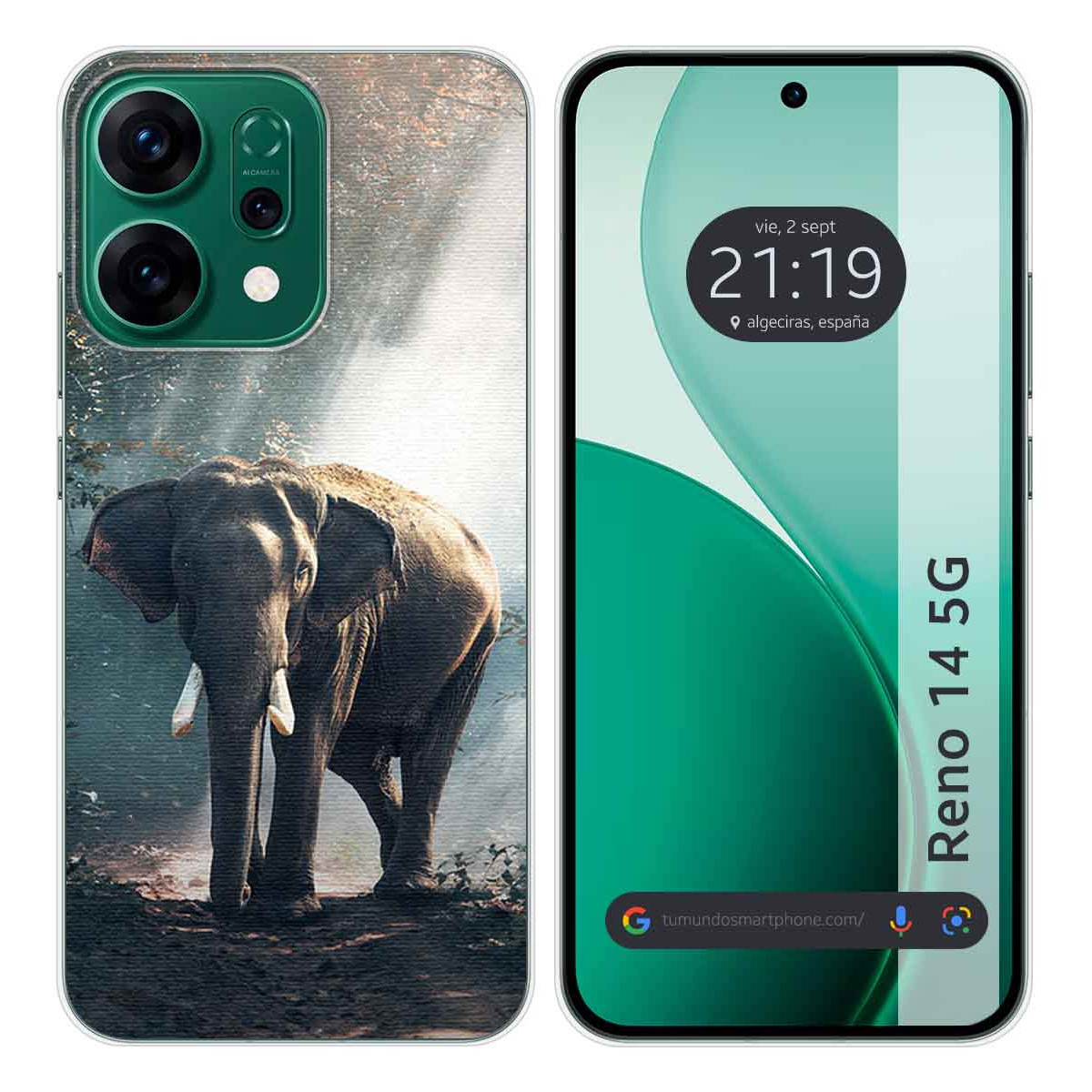 Funda Silicona para Oppo Reno 14 5G diseño Elefante Dibujos