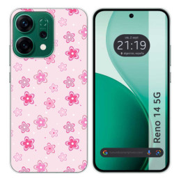Funda Silicona para Oppo Reno 14 5G diseño Flores Dibujos