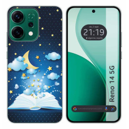 Funda Silicona para Oppo Reno 14 5G diseño Libro Cuentos Dibujos