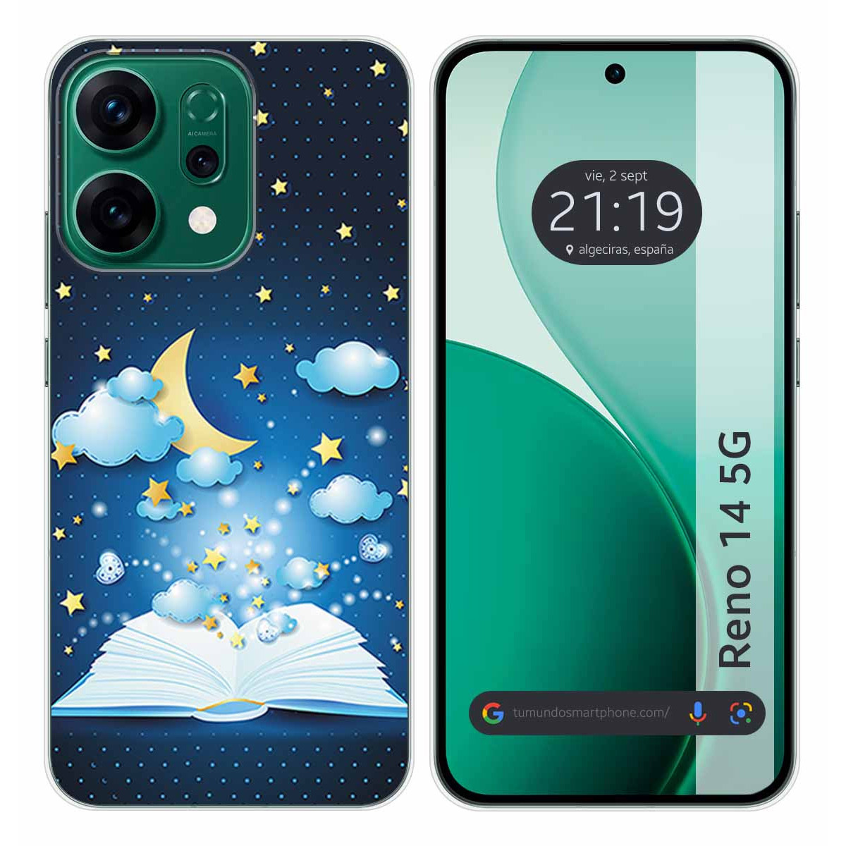 Funda Silicona para Oppo Reno 14 5G diseño Libro Cuentos Dibujos