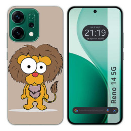 Funda Silicona para Oppo Reno 14 5G diseño Leon Dibujos