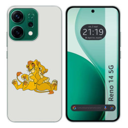 Funda Silicona para Oppo Reno 14 5G diseño Leones Dibujos