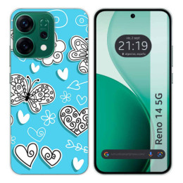 Funda Silicona para Oppo Reno 14 5G diseño Mariposas Dibujos