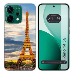 Funda Silicona para Oppo Reno 14 5G diseño Paris Dibujos
