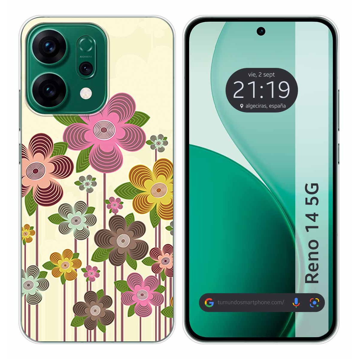 Funda Silicona para Oppo Reno 14 5G diseño Primavera En Flor Dibujos