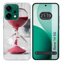Funda Silicona para Oppo Reno 14 5G diseño Reloj Dibujos
