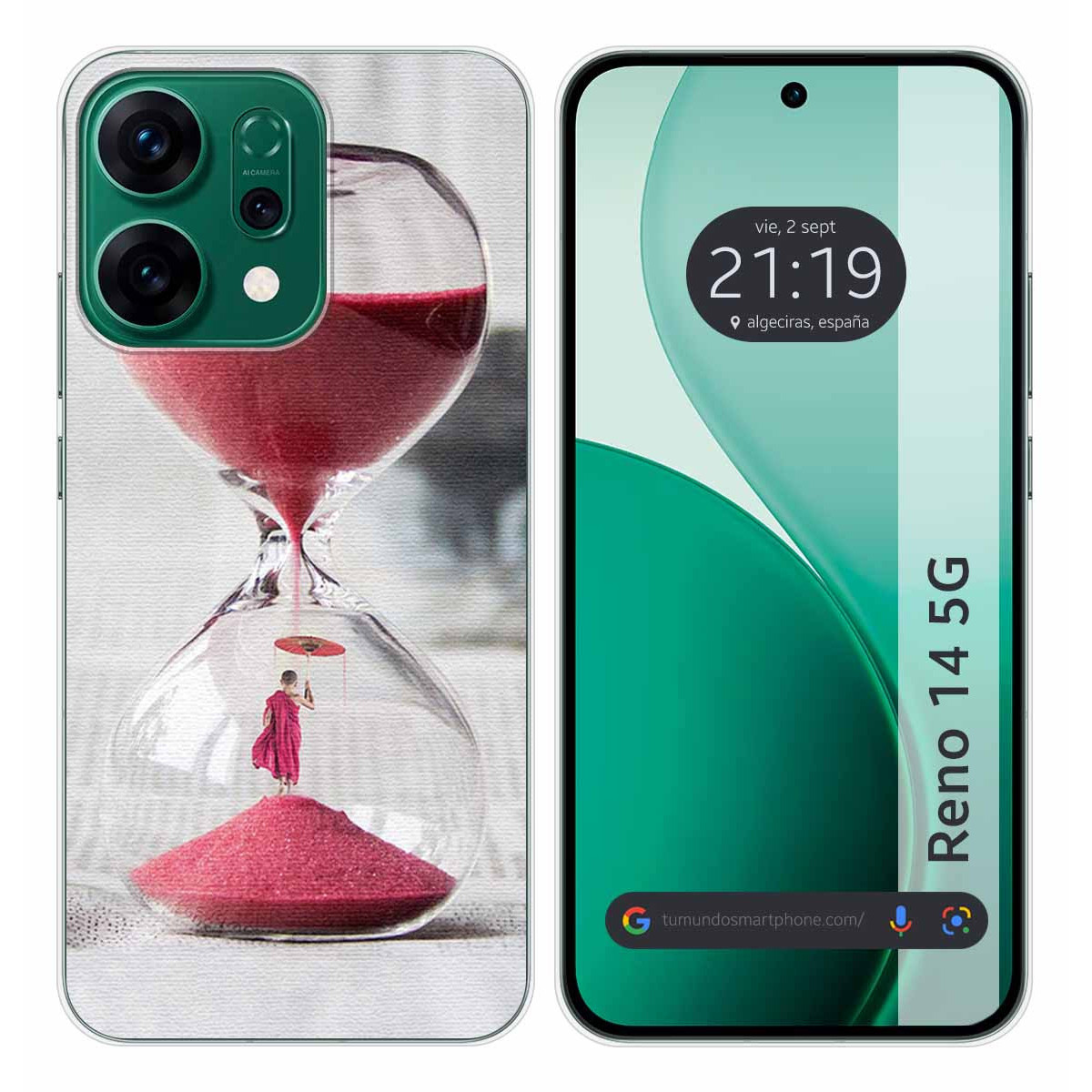 Funda Silicona para Oppo Reno 14 5G diseño Reloj Dibujos
