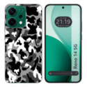 Funda Silicona para Oppo Reno 14 5G diseño Snow Camuflaje Dibujos