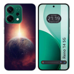 Funda Silicona para Oppo Reno 14 5G diseño Tierra Dibujos