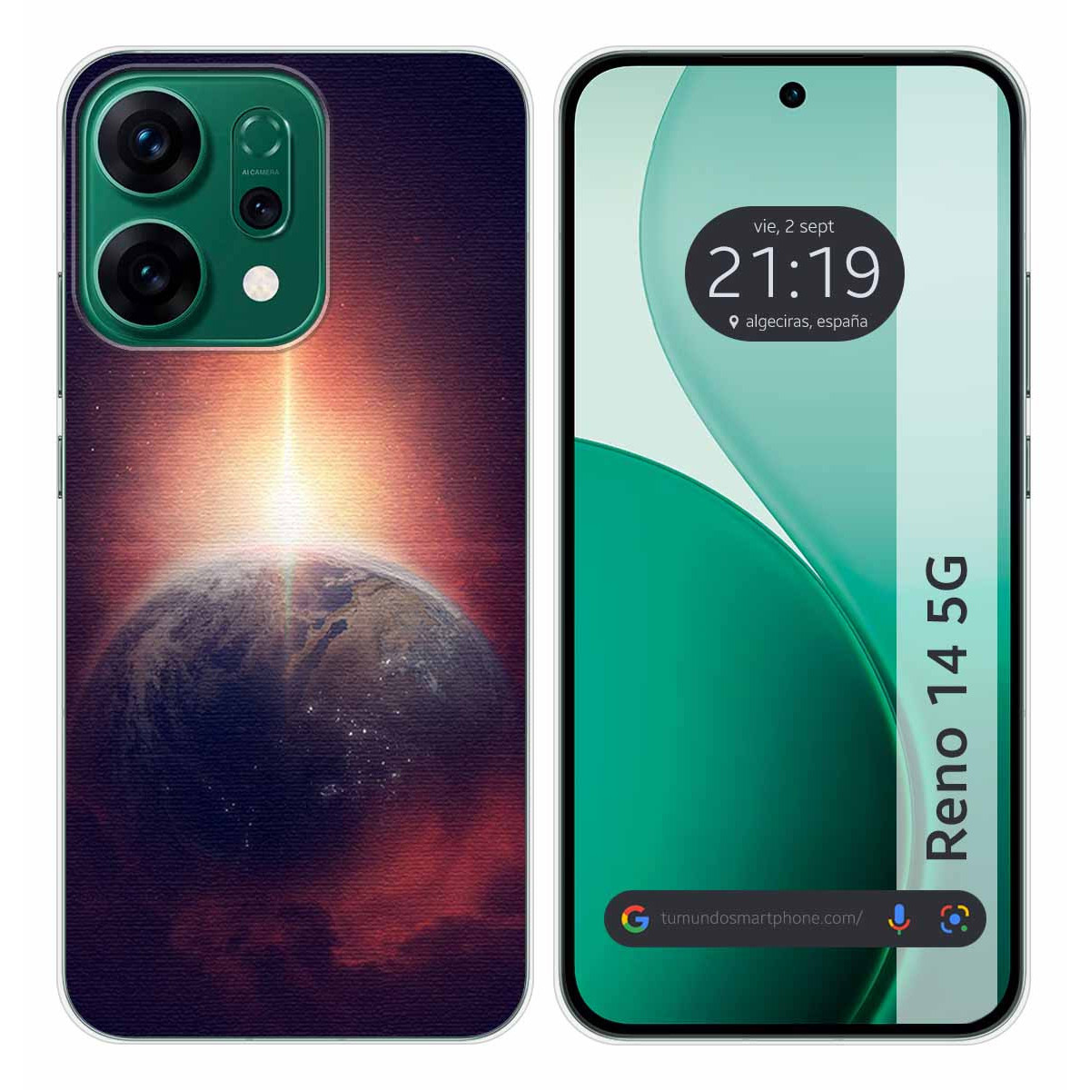 Funda Silicona para Oppo Reno 14 5G diseño Tierra Dibujos