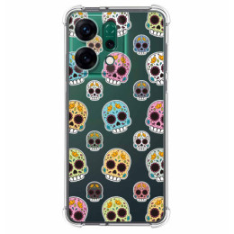 Funda Silicona Antigolpes para Oppo Reno 14 5G diseño Catrina Dibujos