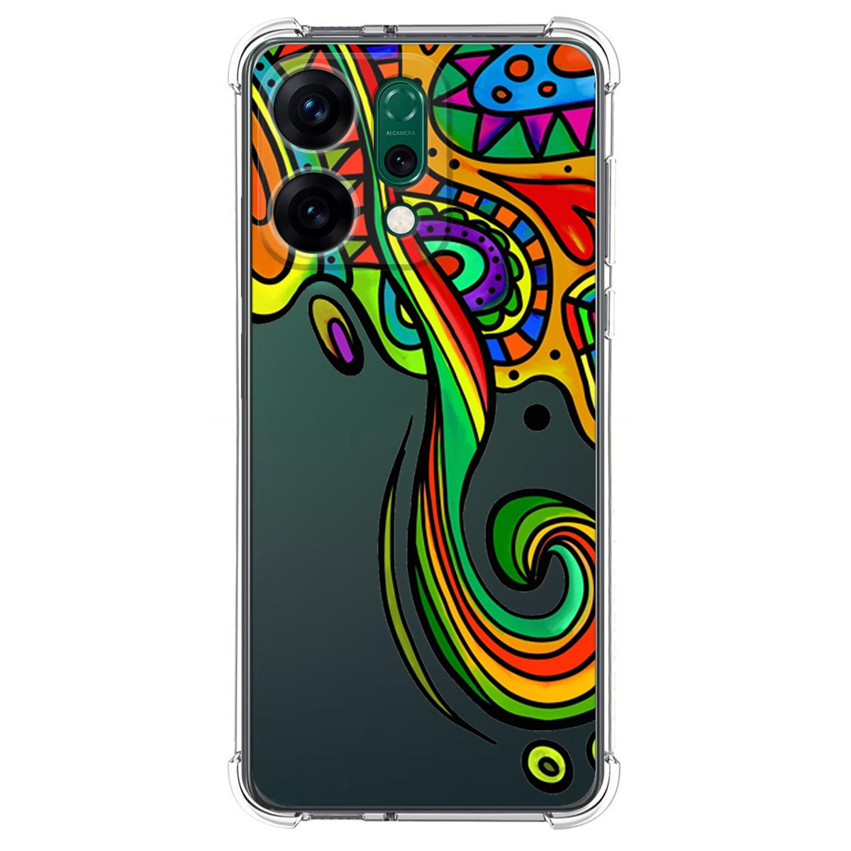 Funda Silicona Antigolpes para Oppo Reno 14 5G diseño Colores Dibujos