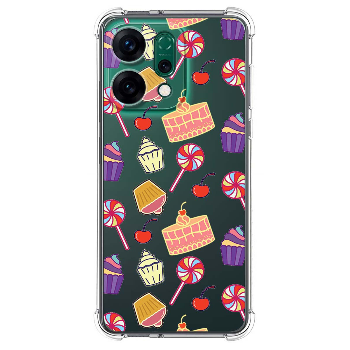 Funda Silicona Antigolpes para Oppo Reno 14 5G diseño Dulces 01 Dibujos