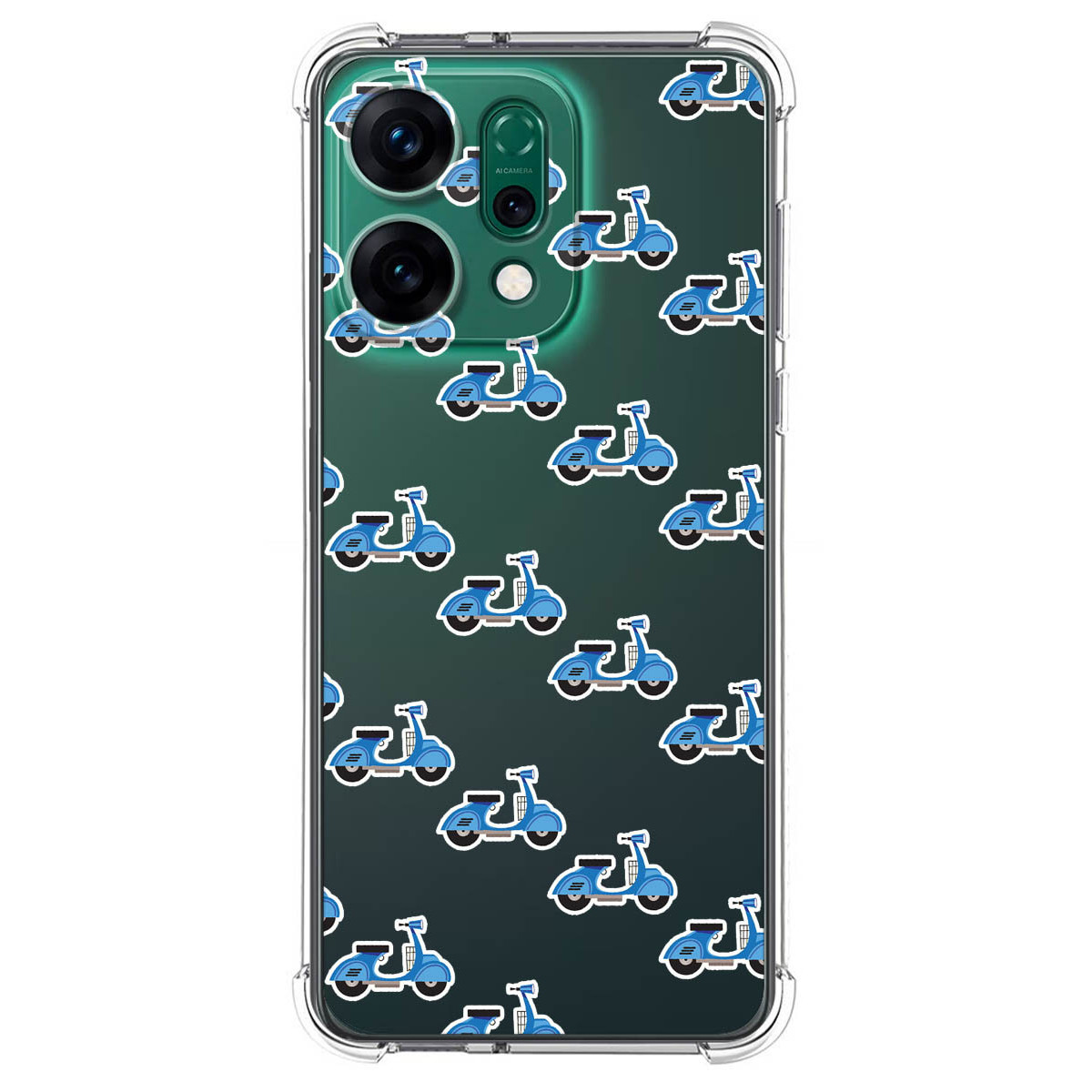 Funda Silicona Antigolpes para Oppo Reno 14 5G diseño Scooter Dibujos