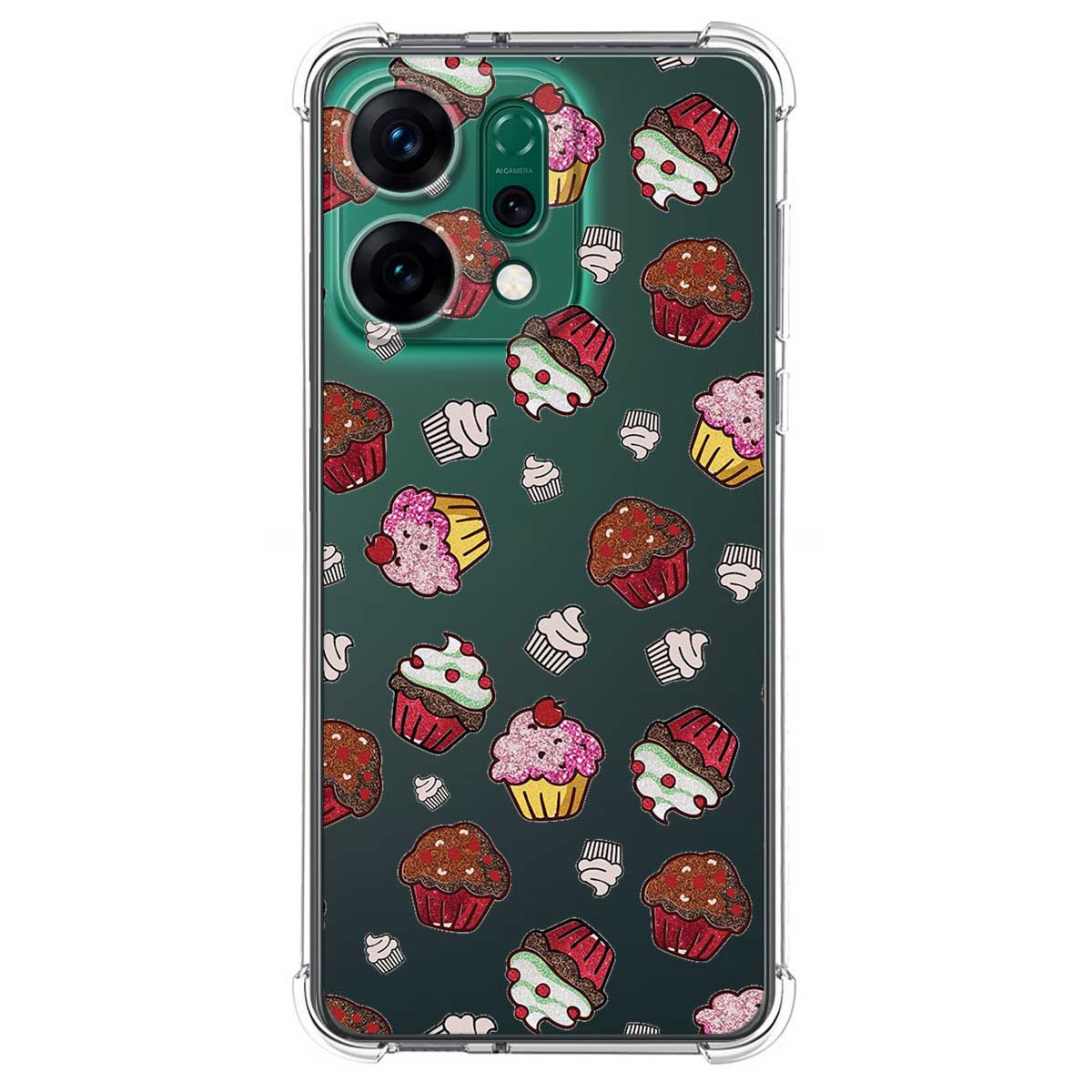 Funda Silicona Antigolpes para Oppo Reno 14 5G diseño Muffins Dibujos