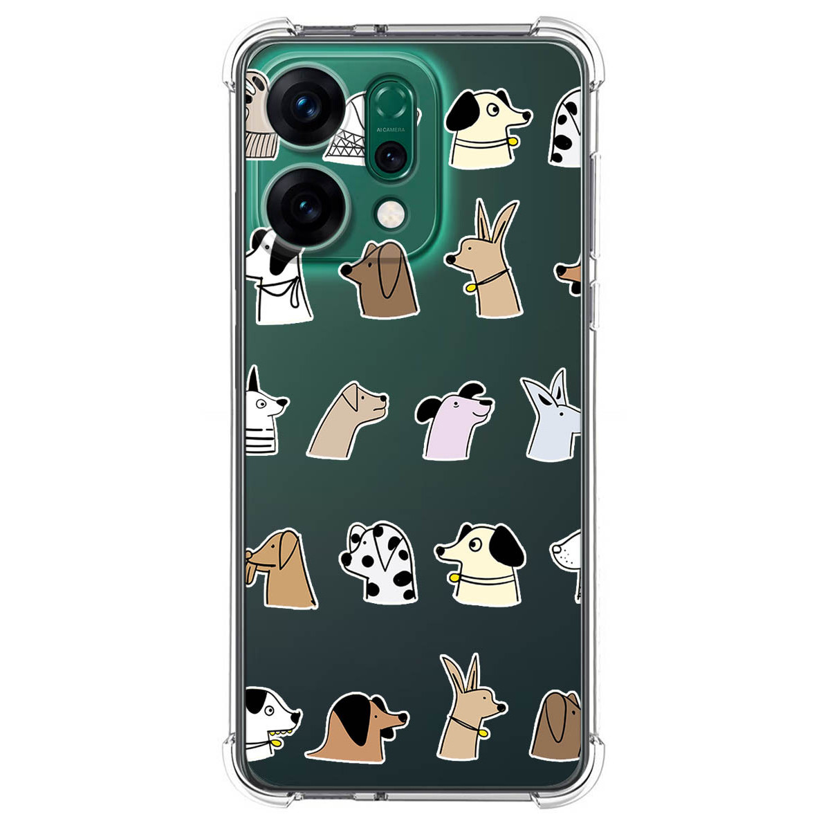 Funda Silicona Antigolpes para Oppo Reno 14 5G diseño Perros Dibujos