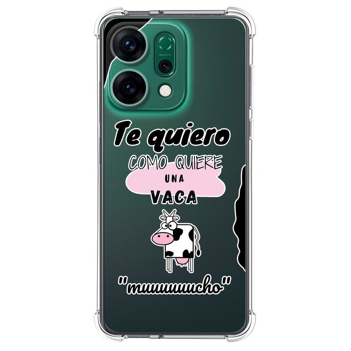 Funda Silicona Antigolpes para Oppo Reno 14 5G diseño Vaca Dibujos