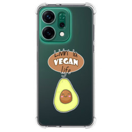 Funda Silicona Antigolpes para Oppo Reno 14 5G diseño Vegan Life Dibujos