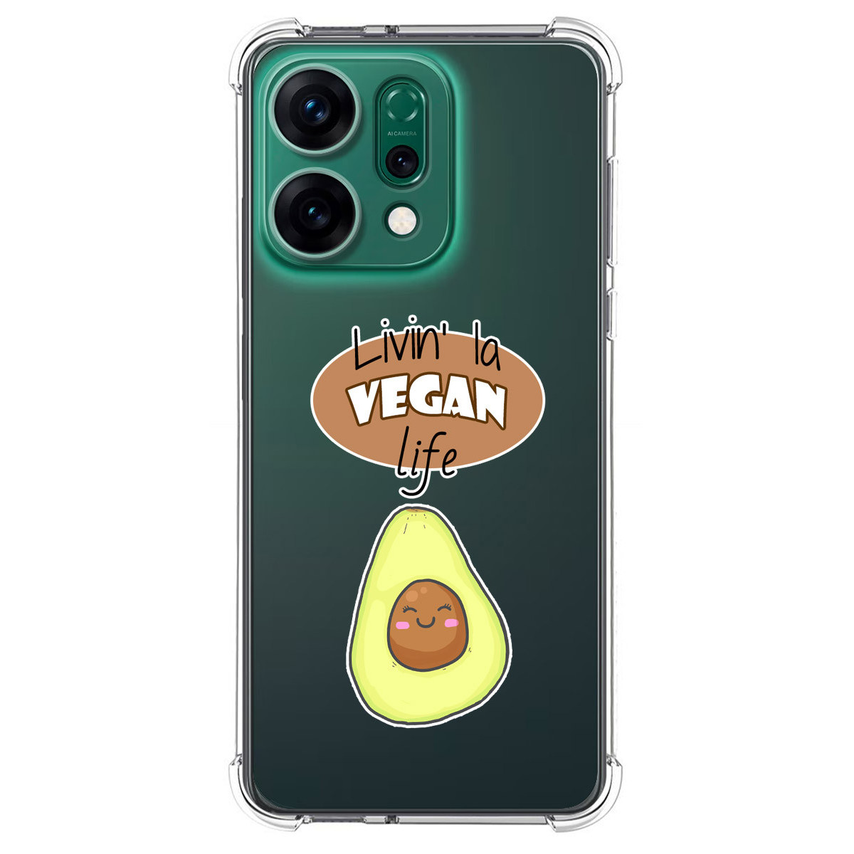 Funda Silicona Antigolpes para Oppo Reno 14 5G diseño Vegan Life Dibujos