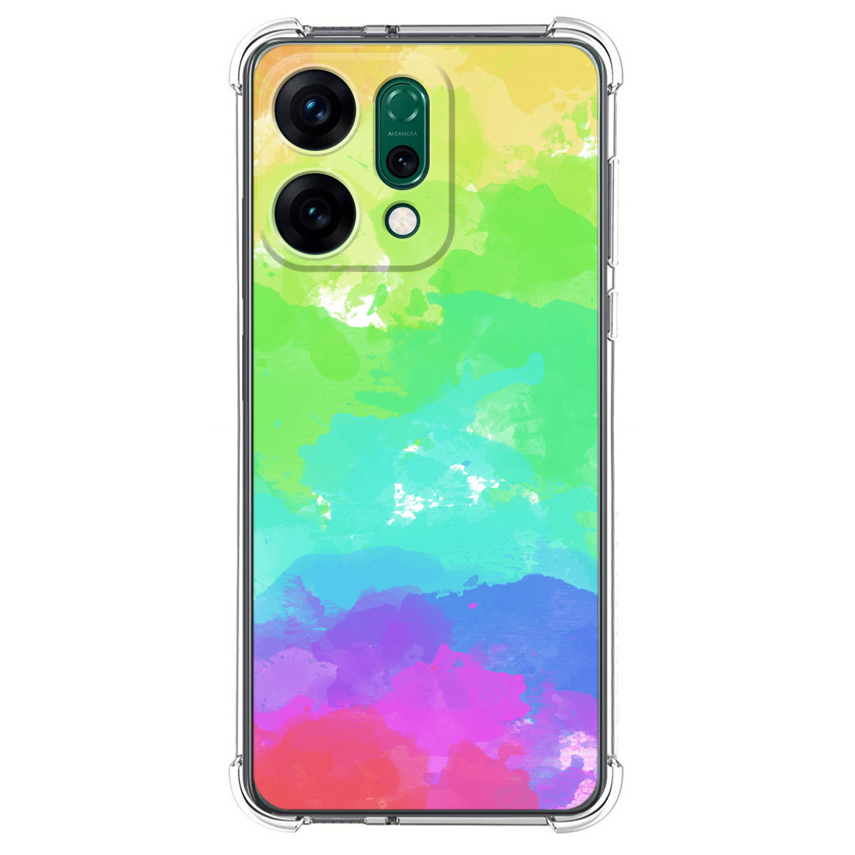 Funda Silicona Antigolpes para Oppo Reno 14 5G diseño Acuarela 03 Dibujos