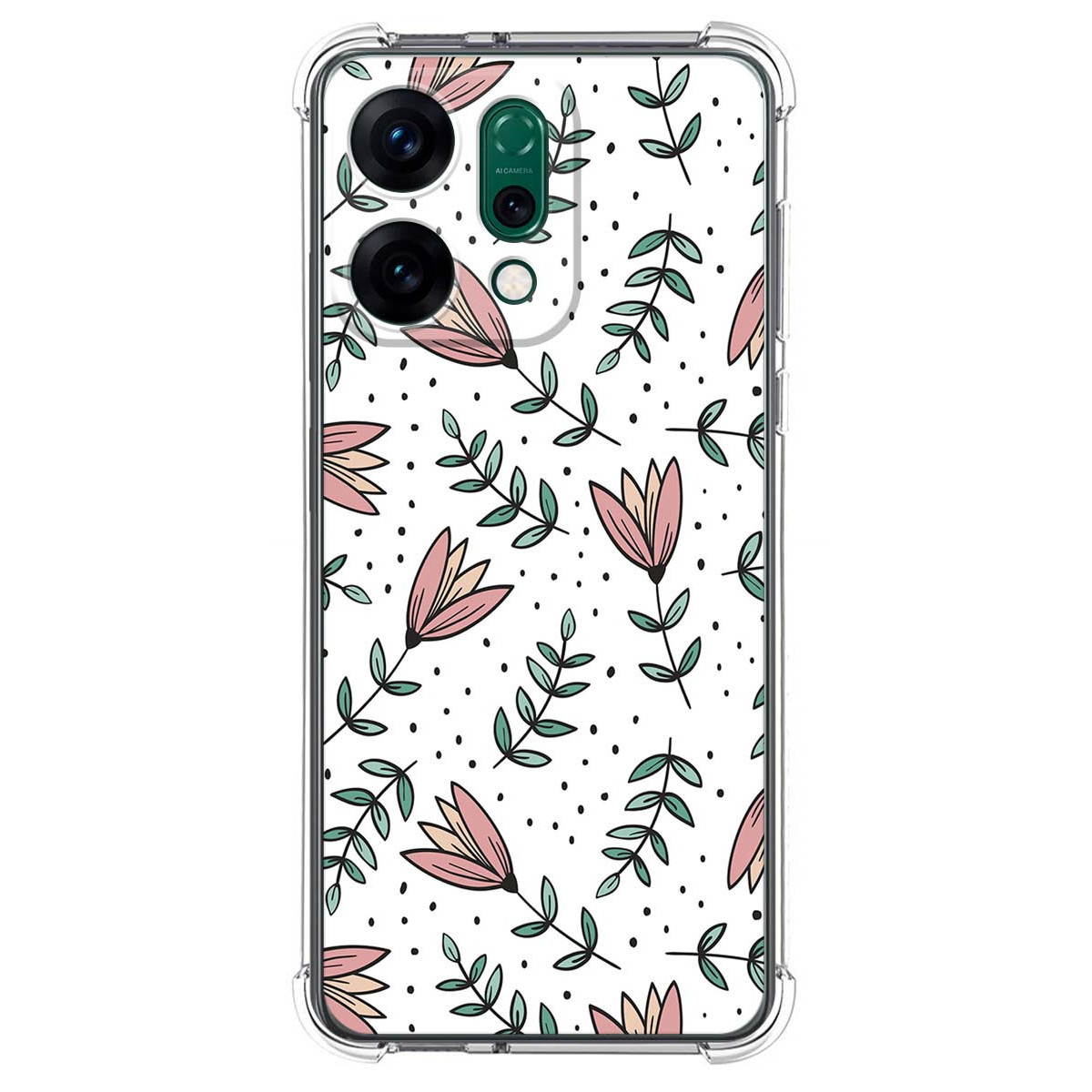 Funda Silicona Antigolpes para Oppo Reno 14 5G diseño Flores 01 Dibujos