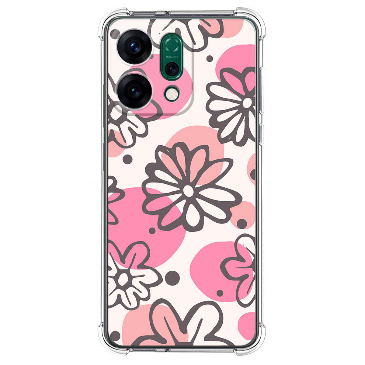 Funda Silicona Antigolpes para Oppo Reno 14 5G diseño Flores 09 Dibujos