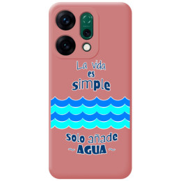 Funda Silicona Líquida Rosa para Oppo Reno 14 5G diseño Agua Dibujos
