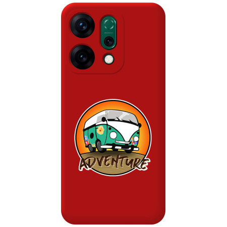 Funda Silicona Líquida Roja para Oppo Reno 14 5G diseño Adventure Dibujos