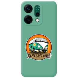 Funda Silicona Líquida Verde para Oppo Reno 14 5G diseño Adventure Dibujos
