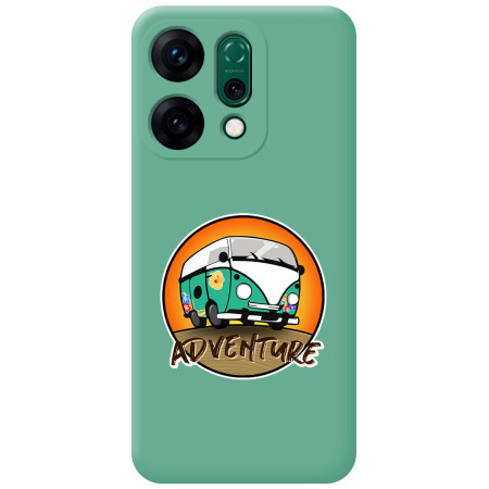 Funda Silicona Líquida Verde para Oppo Reno 14 5G diseño Adventure Dibujos