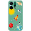 Funda Silicona Líquida Verde para Oppo Reno 14 5G diseño Espacio Dibujos